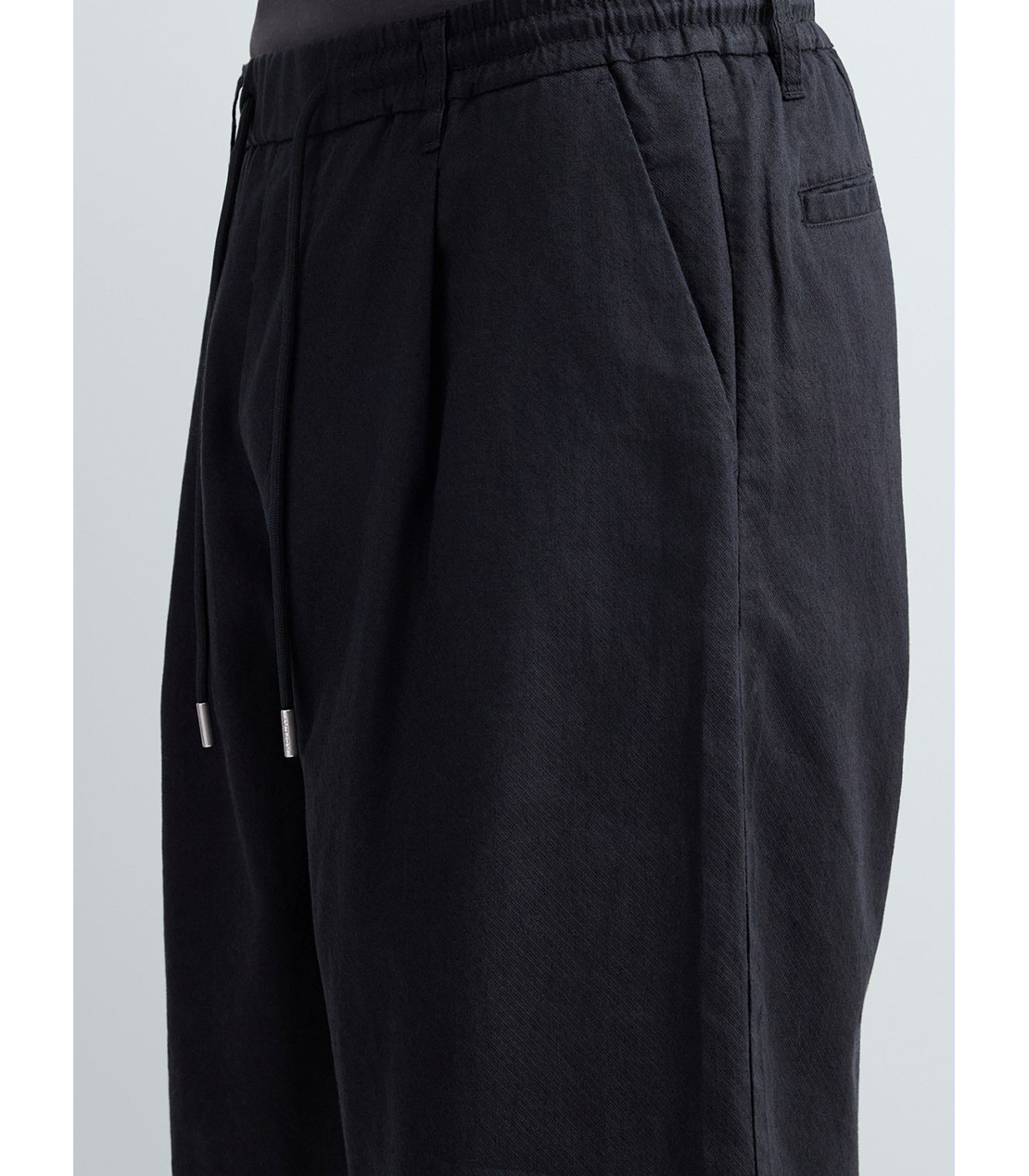 リネンコットンツイルショーツ 詳細画像 ブラック 6